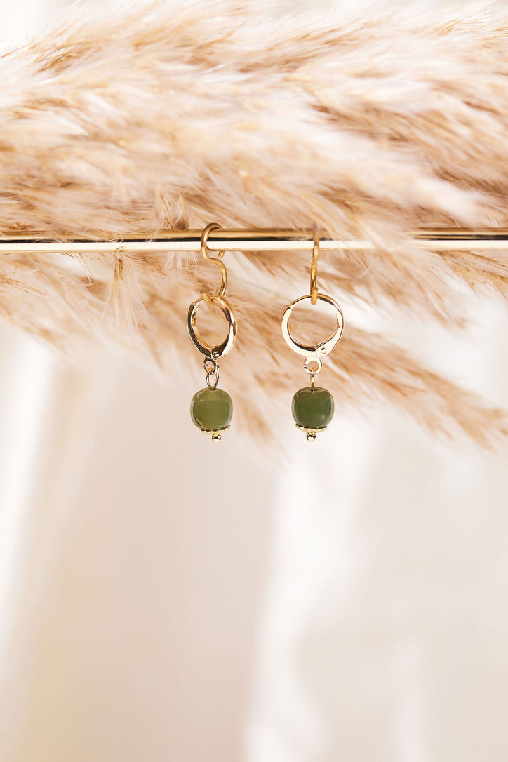 Lila Jade Earrings