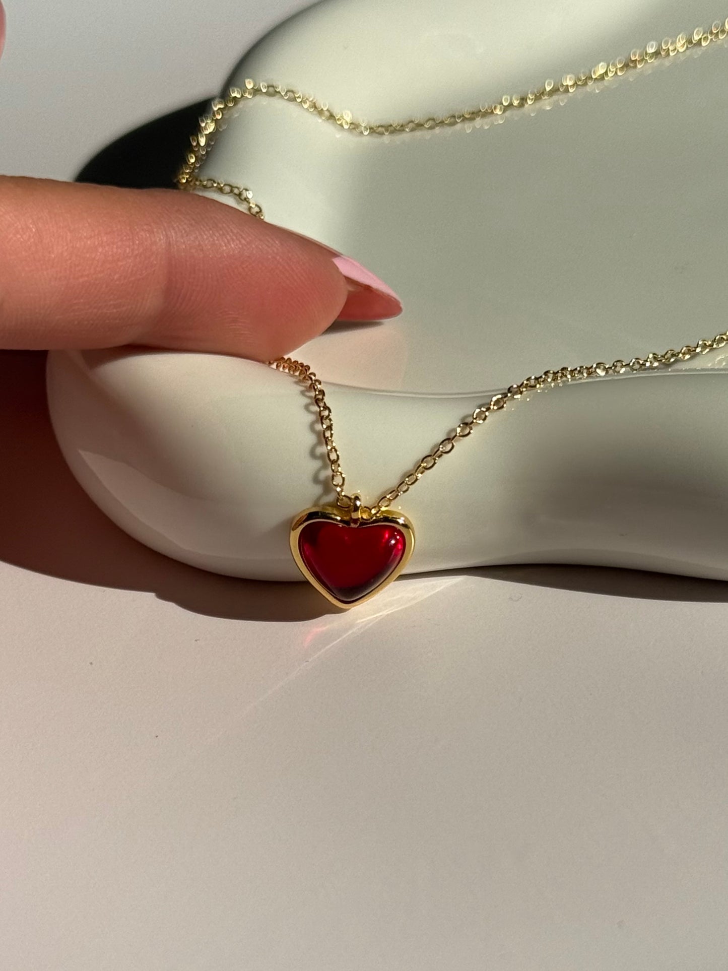 Ruby Heart Necklace