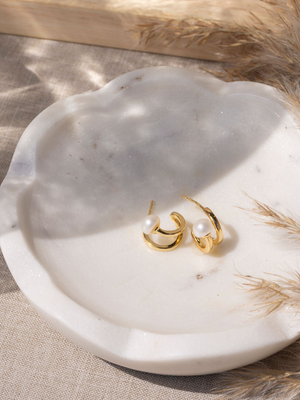 Pearl Arc Earrings
