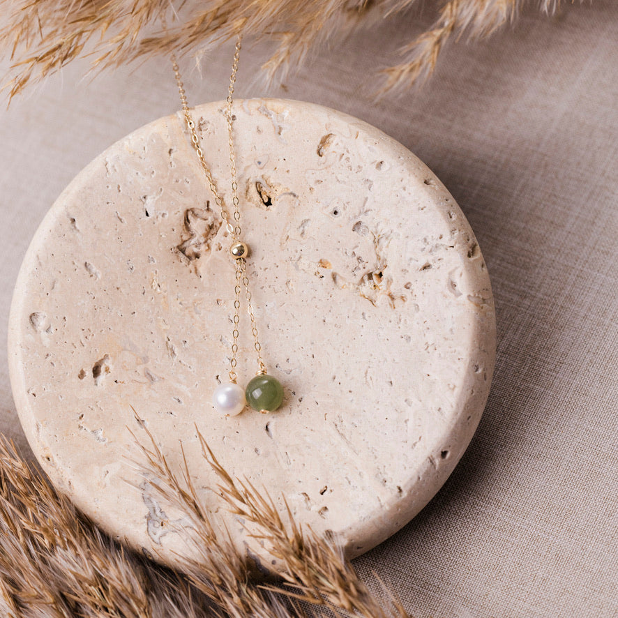 Aura Glide Necklace Gold Plated over Brass