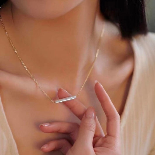 Zoe Bar Necklace Gold- FIlled