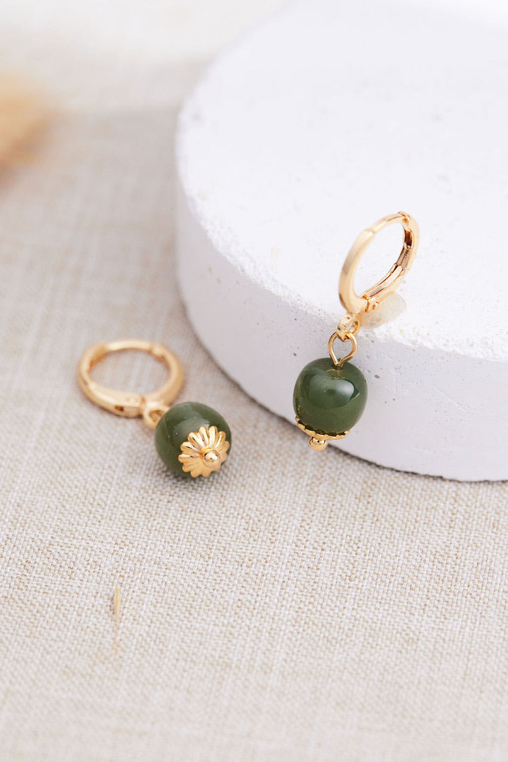Lila Jade Earrings