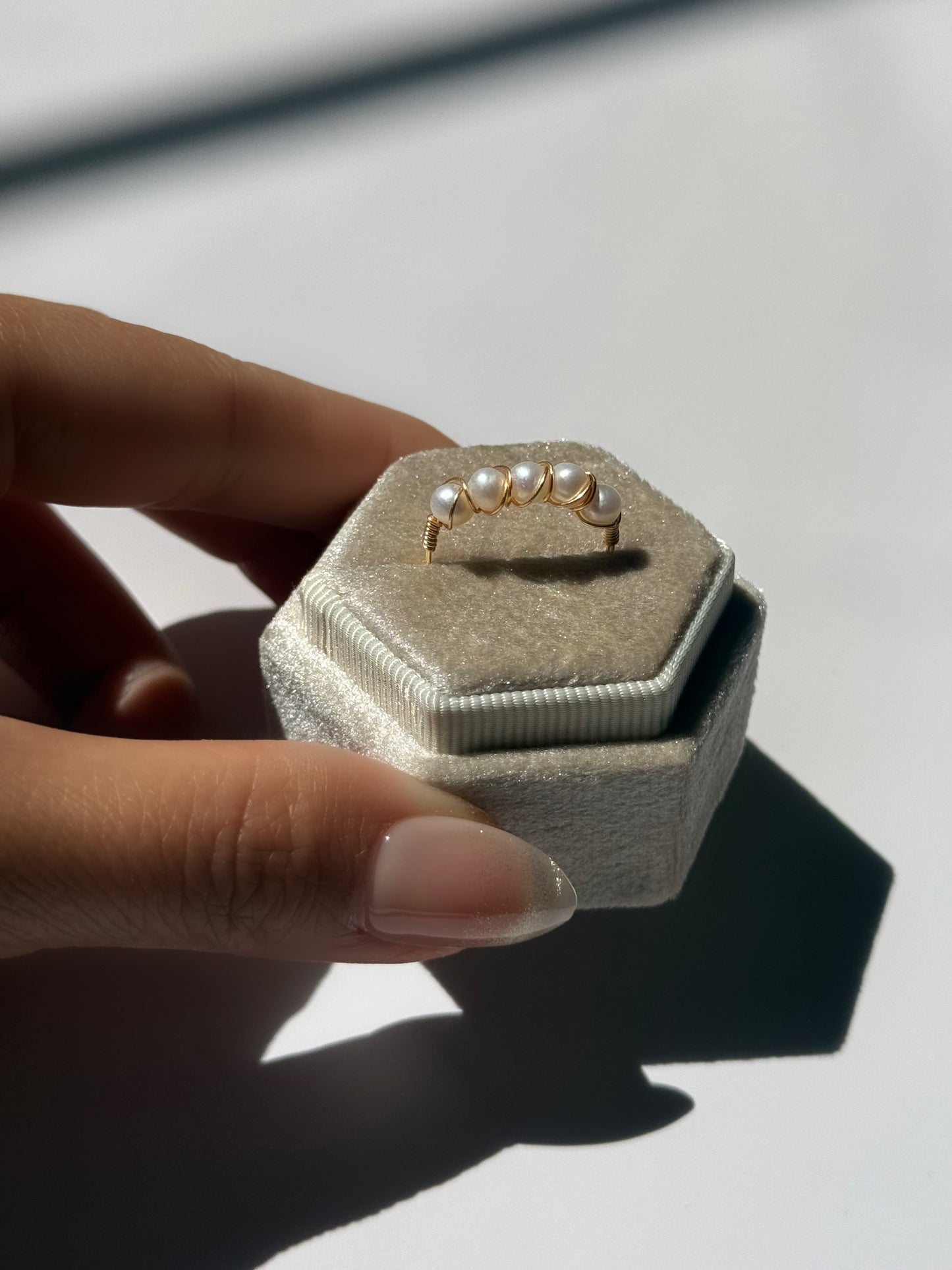 Pearl Row Ring