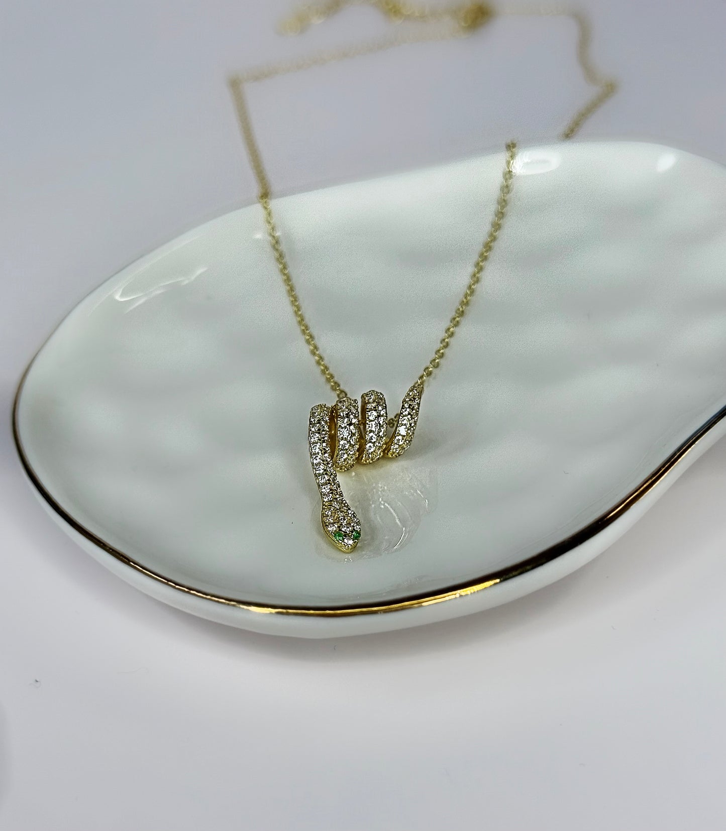Emerald Serpent Necklace