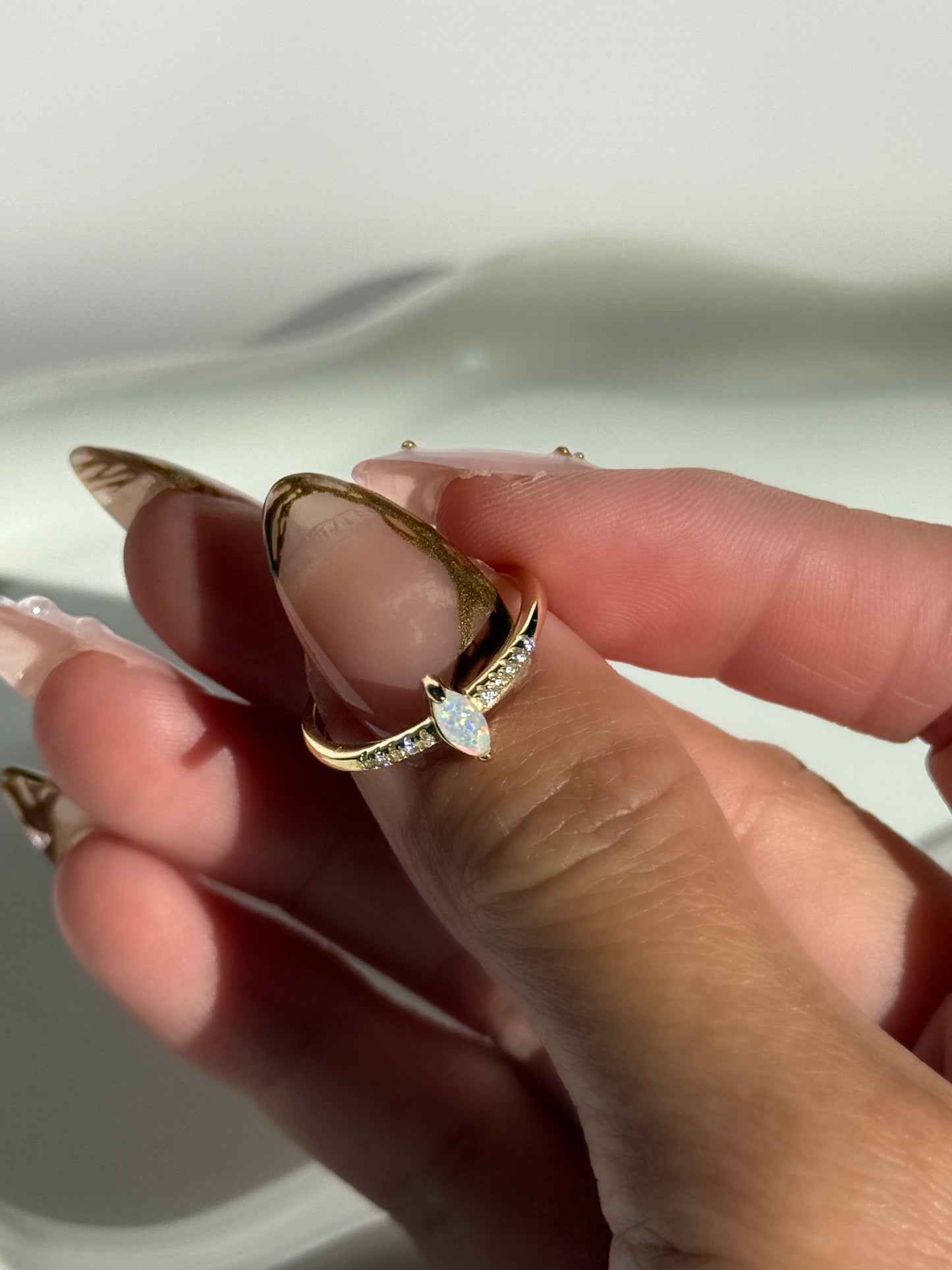 Marquise Opal Ring
