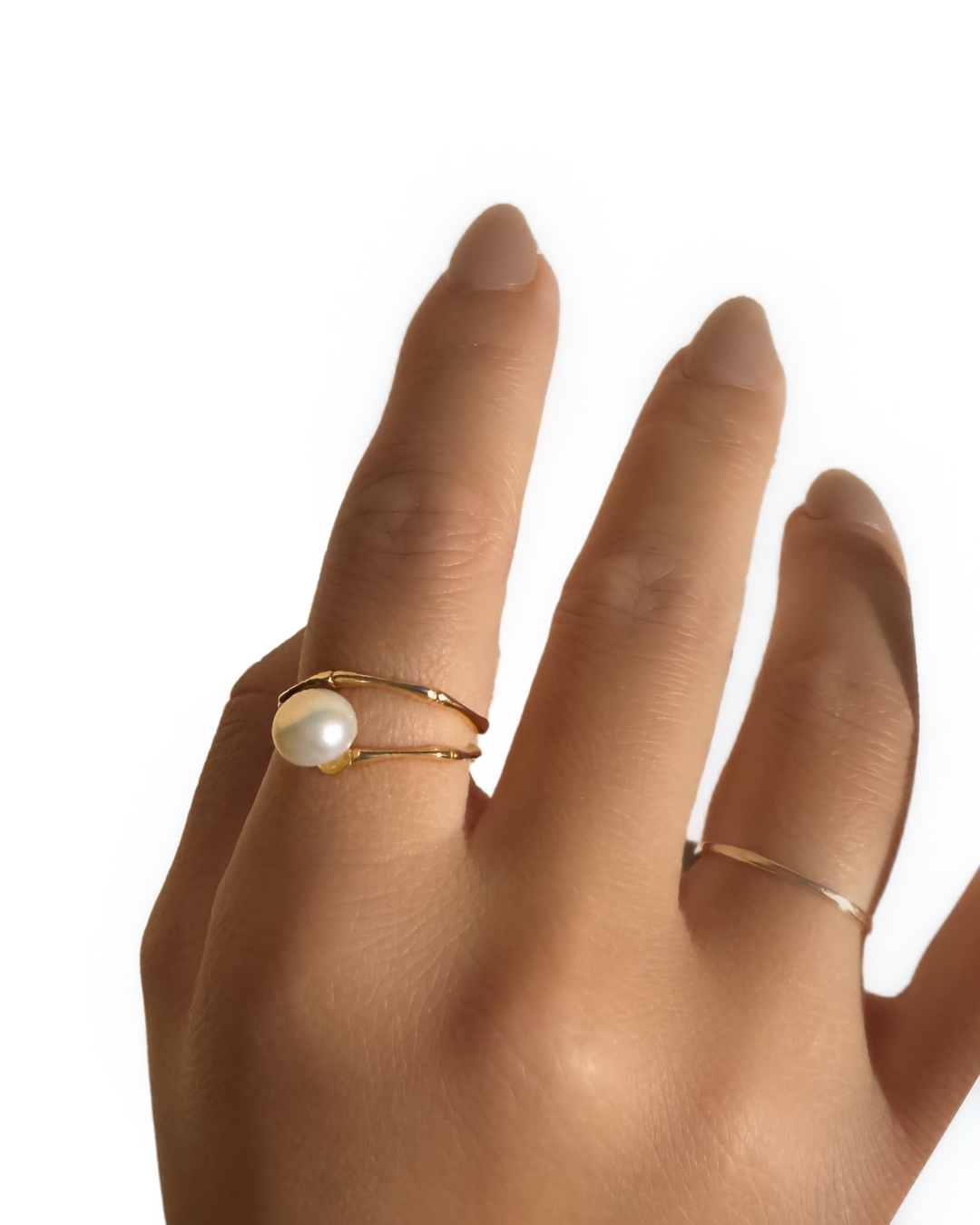 Twisted Pearl Ring