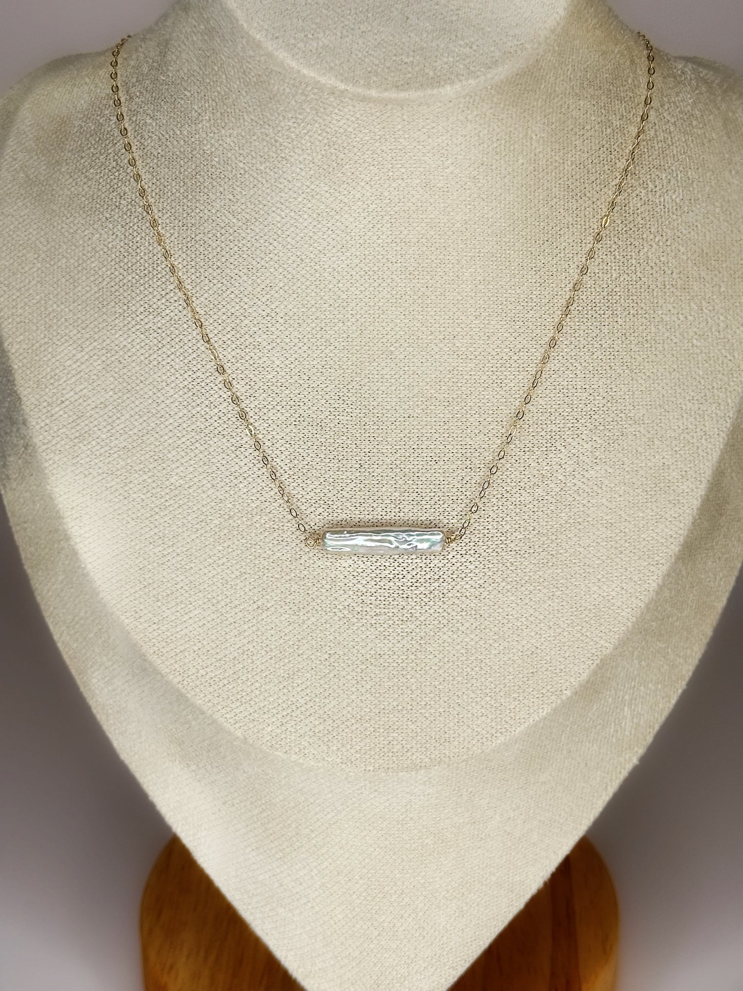 Zoe Bar Necklace Gold- FIlled