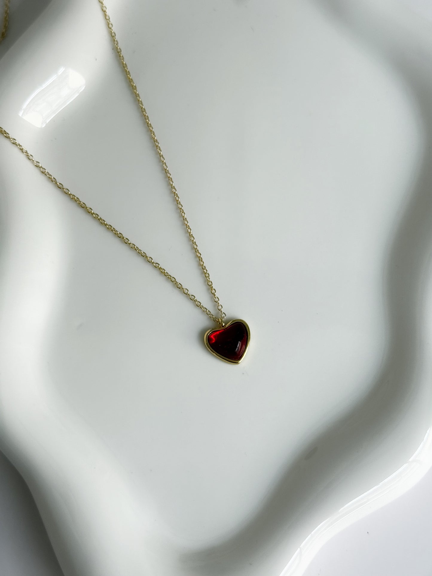 Ruby Heart Necklace