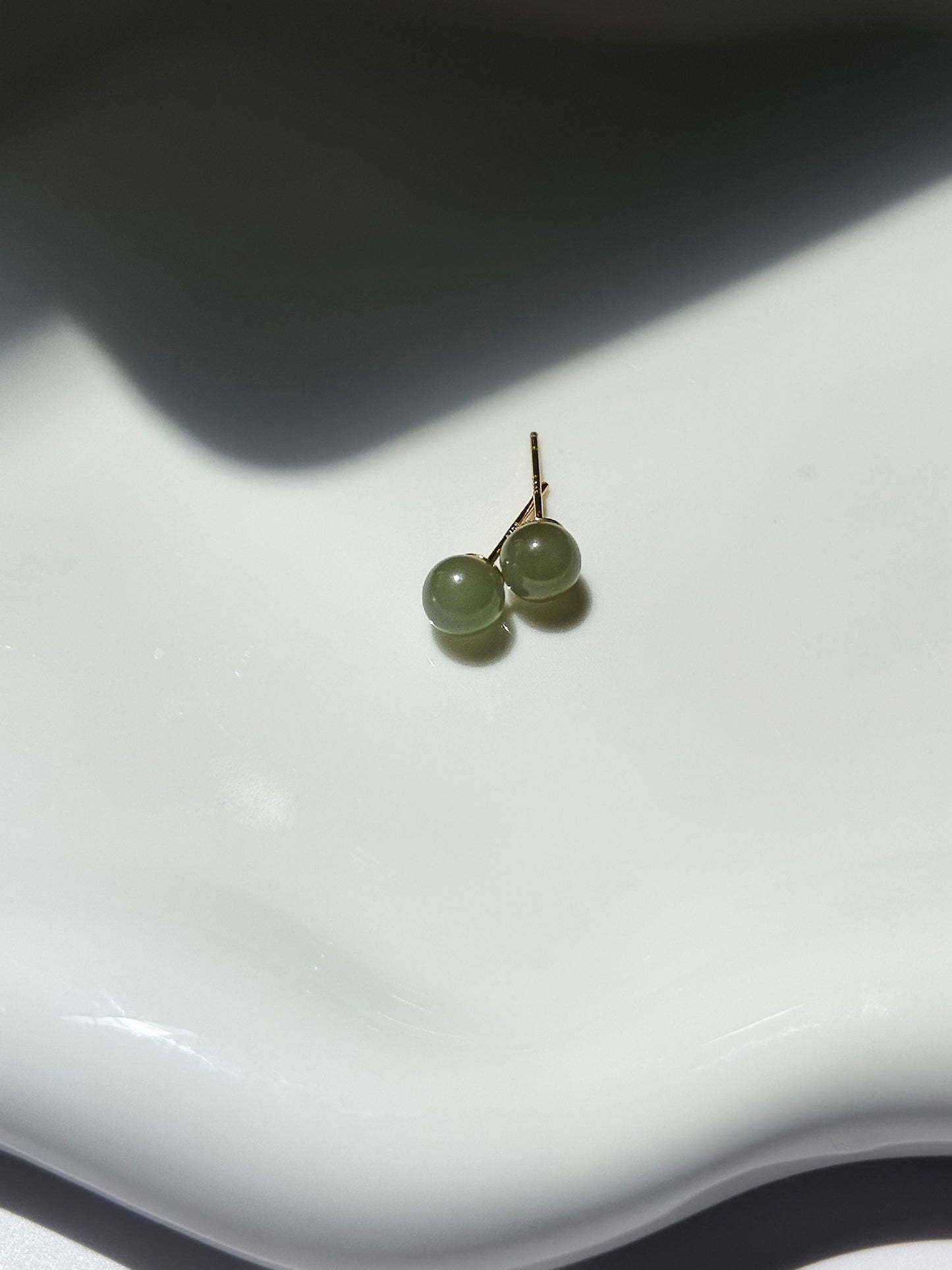 Jade Dot Studs