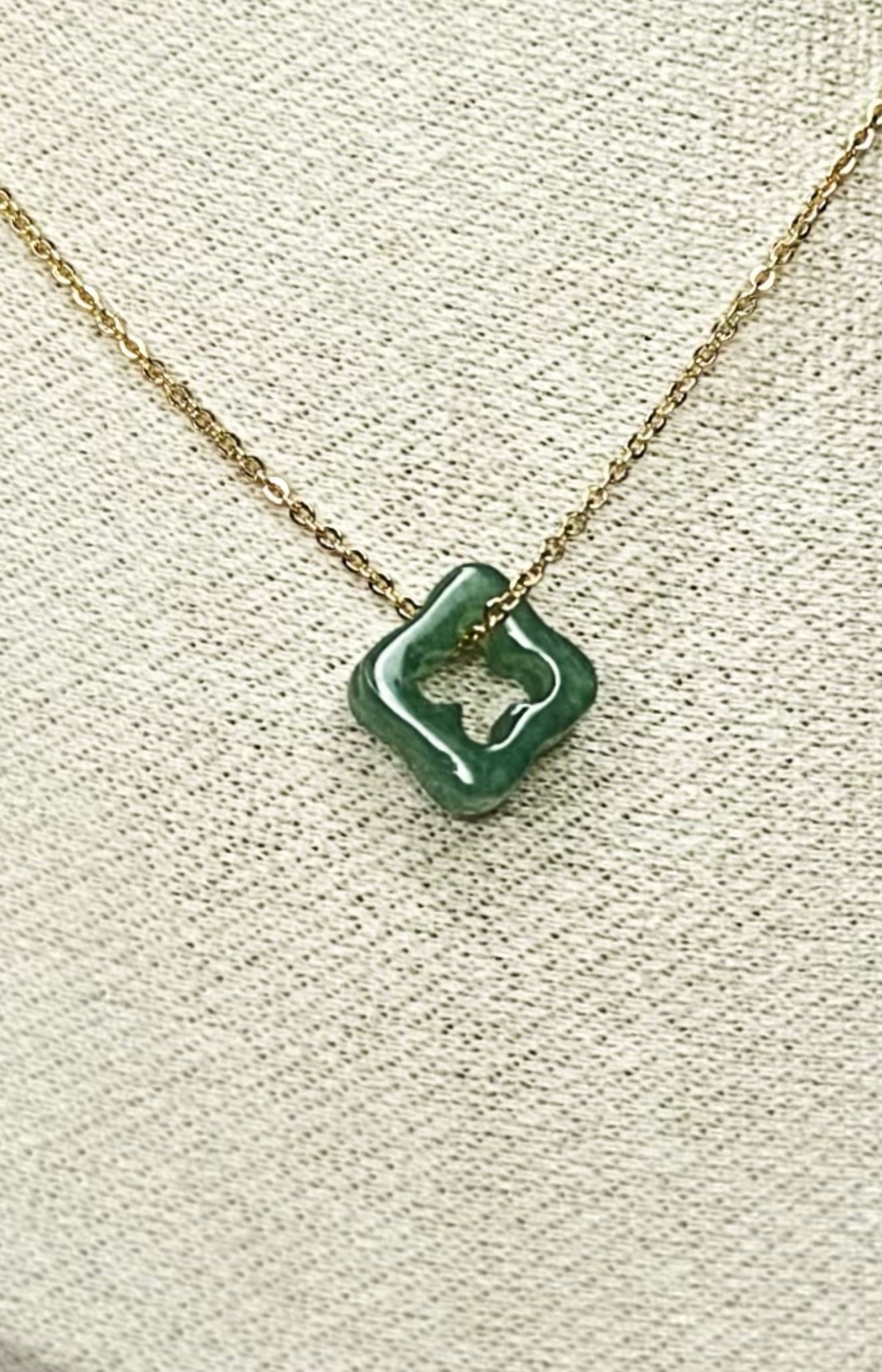 Jade Clover Necklace