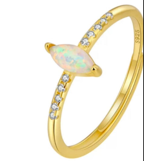 Marquise Opal Ring