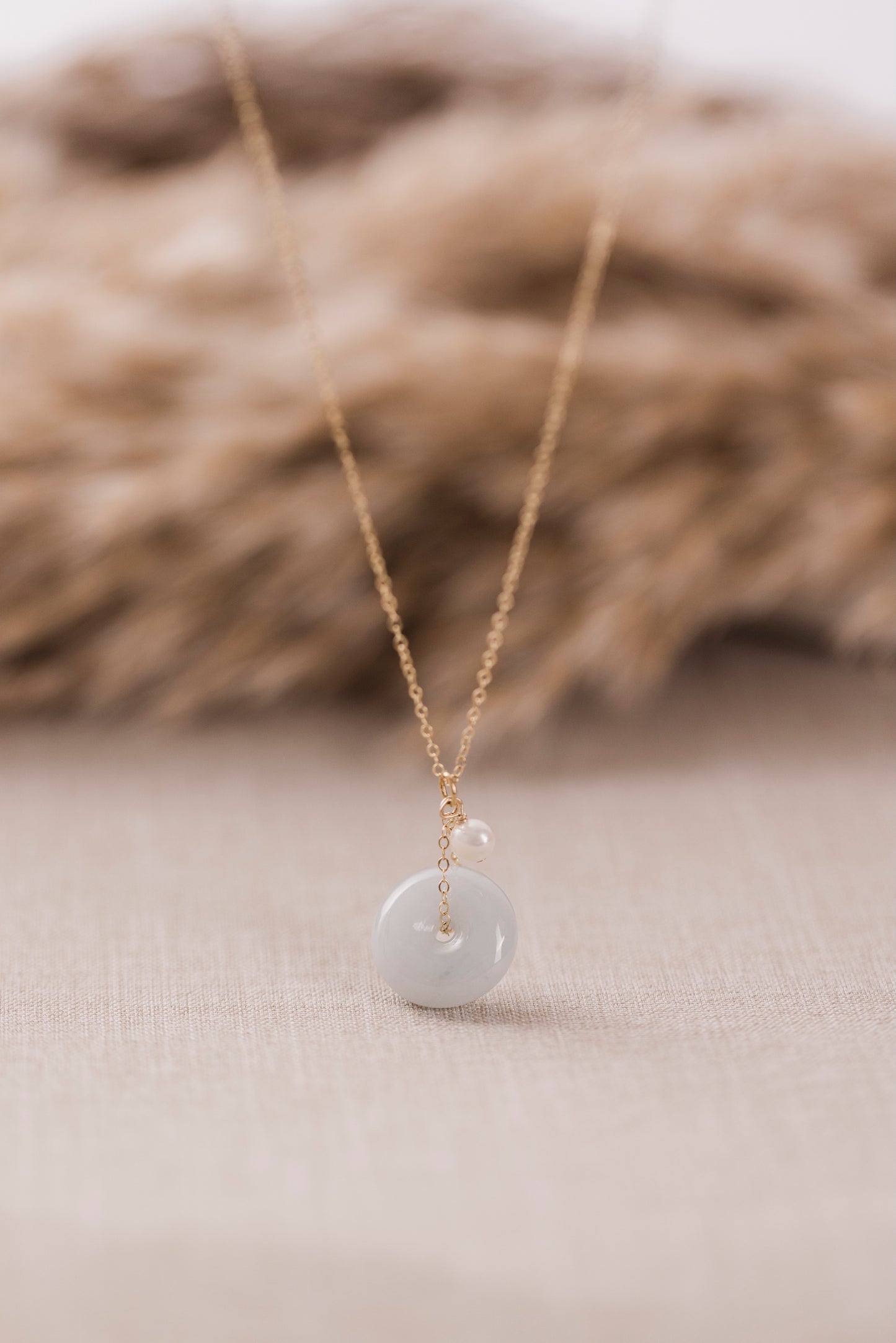 Sylvie Jade Necklace (Gold-filled)