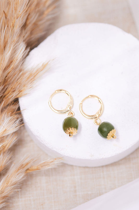 Lila Jade Earrings