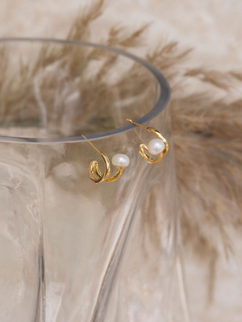 Pearl Arc Earrings