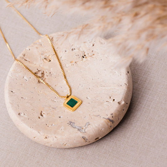Malachite Frame Necklace