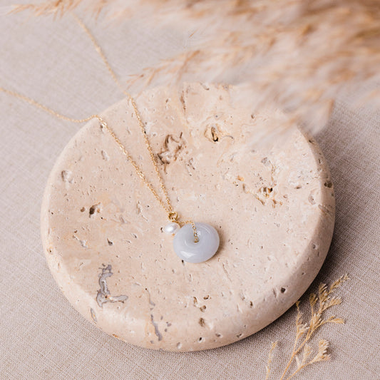 Sylvie Jade Necklace (Gold-filled)