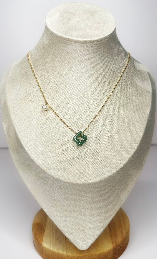 Jade Clover Necklace