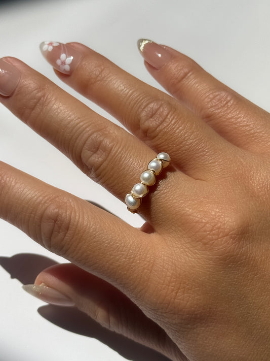 Pearl Row Ring