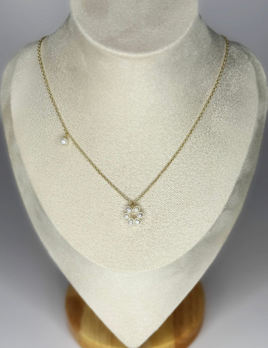 Daisy Charm Gold-Filled Necklace