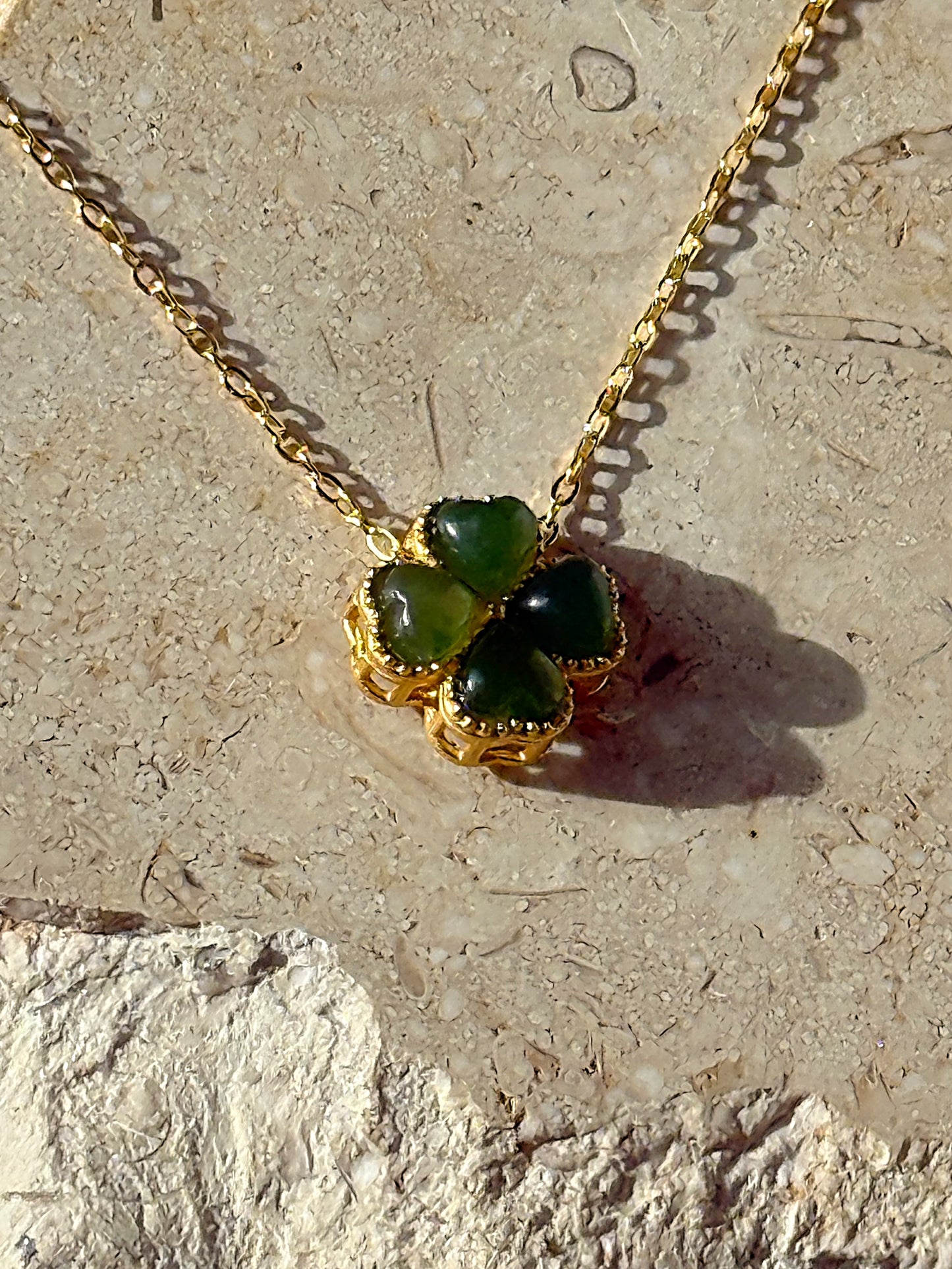 Heartleaf Jade Clover Necklace