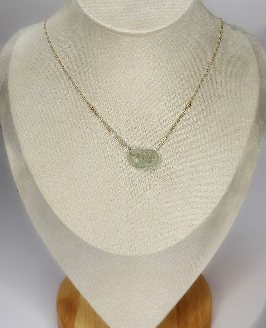 Estelle Jade Necklace (Gold-filled)