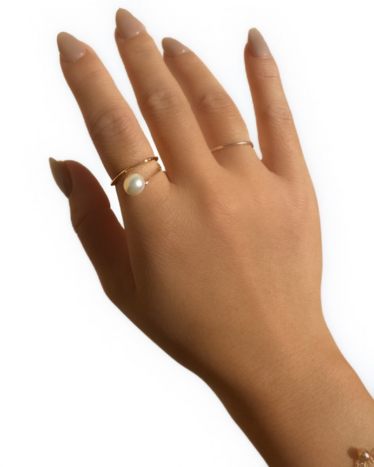 Twisted Pearl Ring