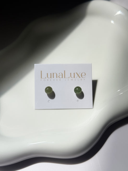 Jade Dot Studs