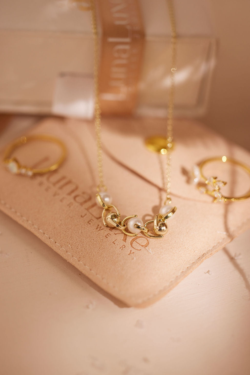 Crescent Pearl Necklace