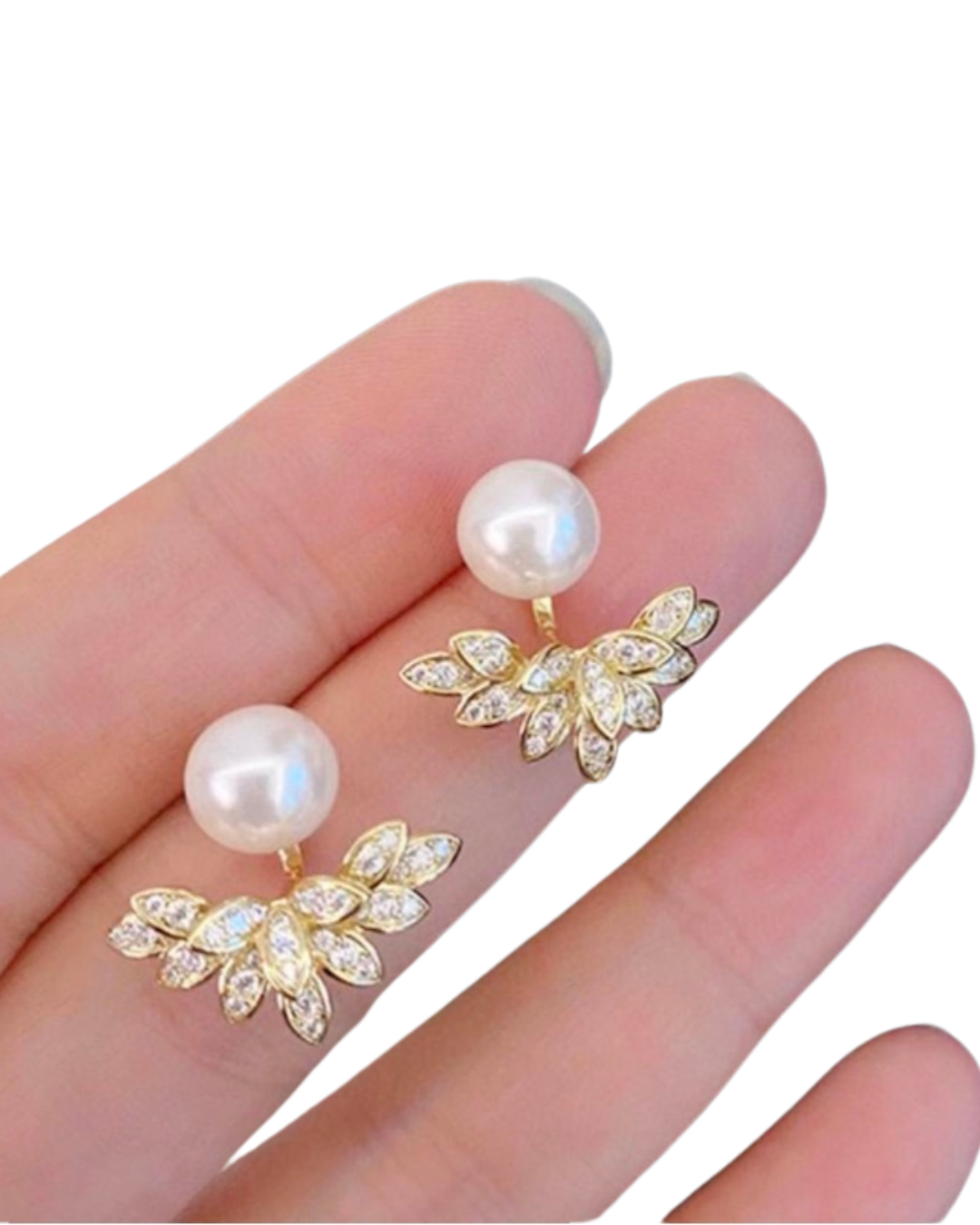 Leaf & Pearl Earrings