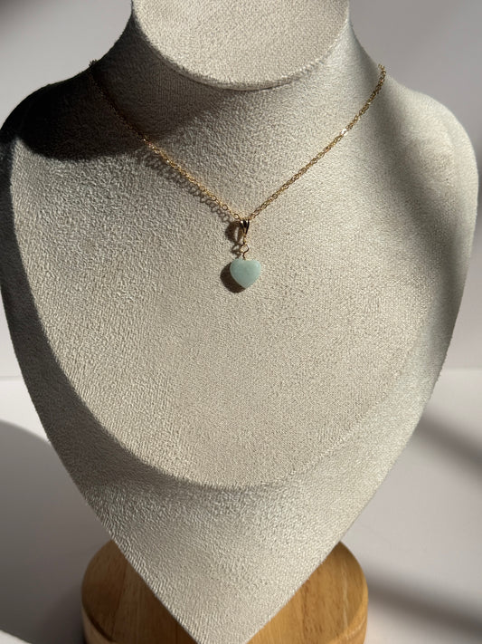 Myanmar Jade Heart Necklace