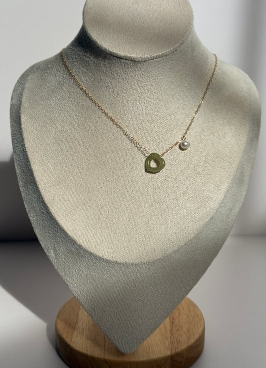 Hetian Jade Heart Necklace