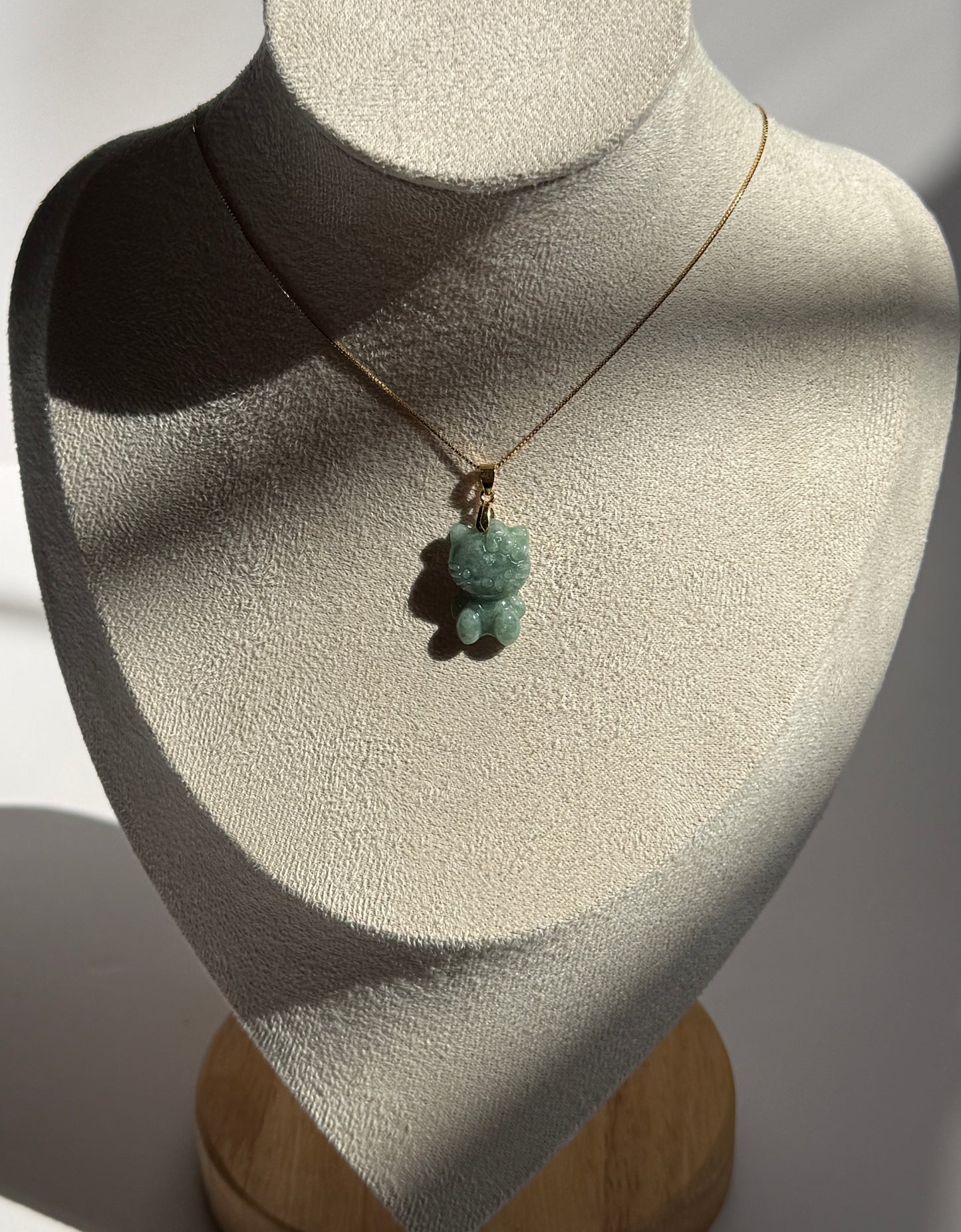 Hello Jade Kitty Necklace – Guatemalan Jade Pendant