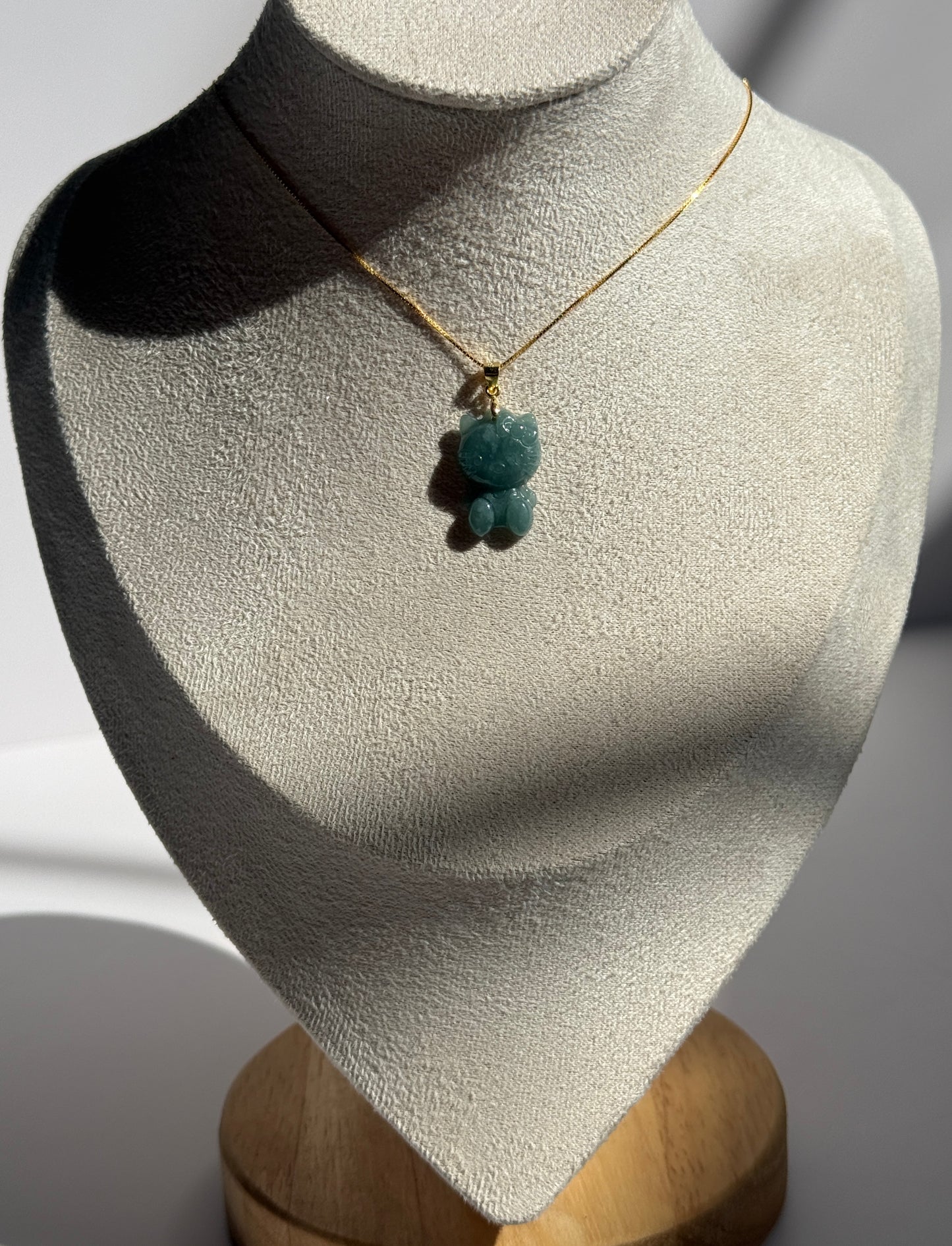 Hello Jade Kitty Necklace – Guatemalan Jade Pendant