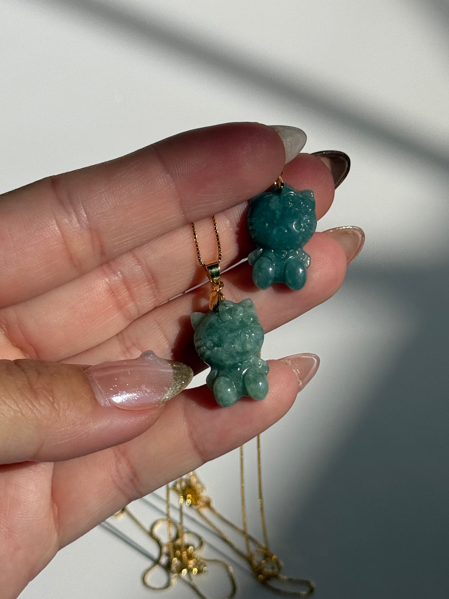 Hello Jade Kitty Necklace – Guatemalan Jade Pendant