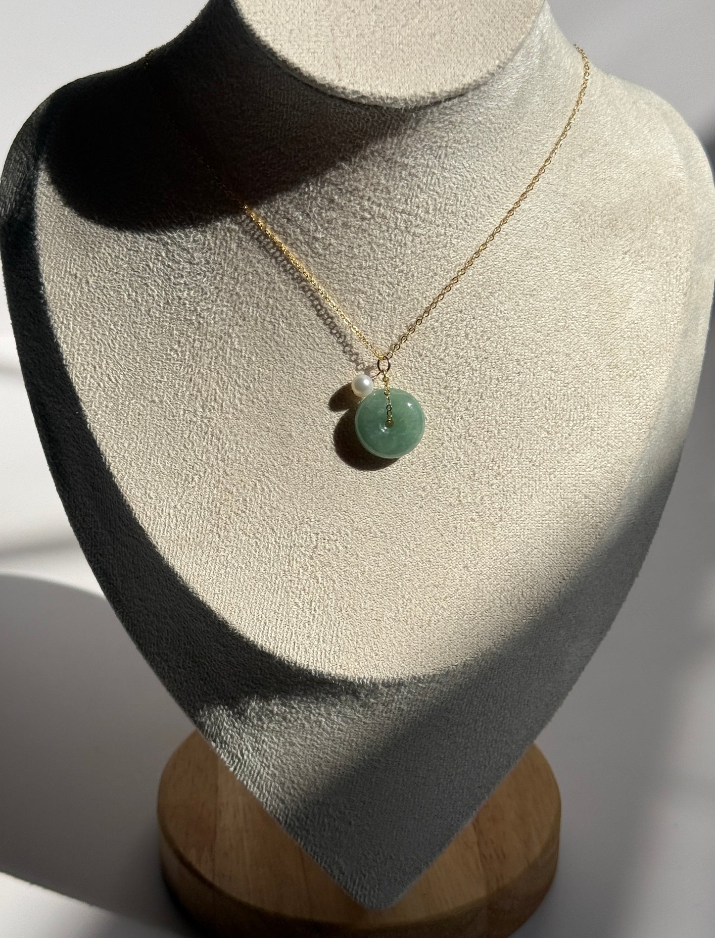 Sylvie Jade Necklace (Gold-filled)
