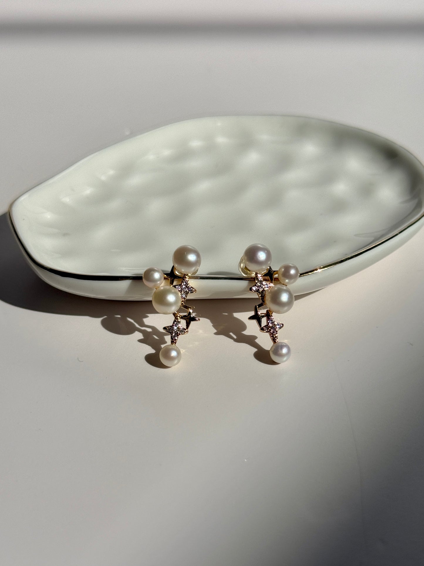 Celestial Pearl Drip Earrings