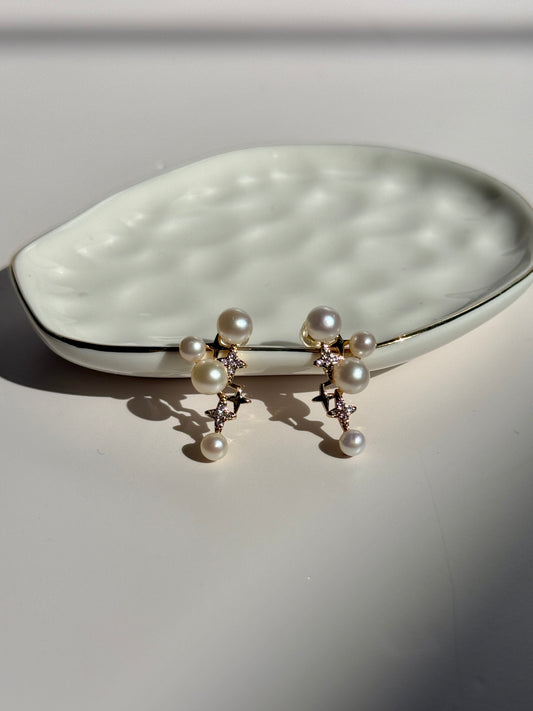 Celestial Pearl Drip Earrings