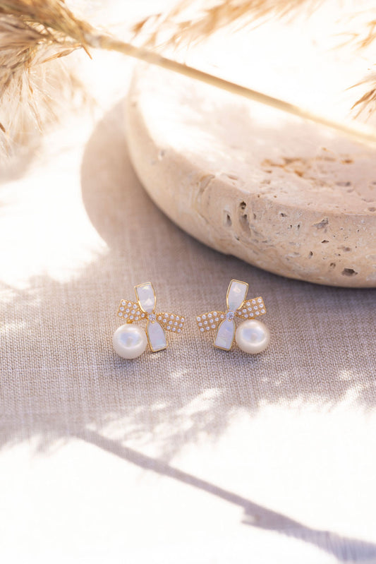 Blushing Bow Earrings