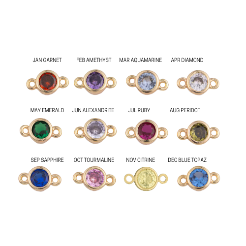 Custom Initial and Birthstone Bracelet